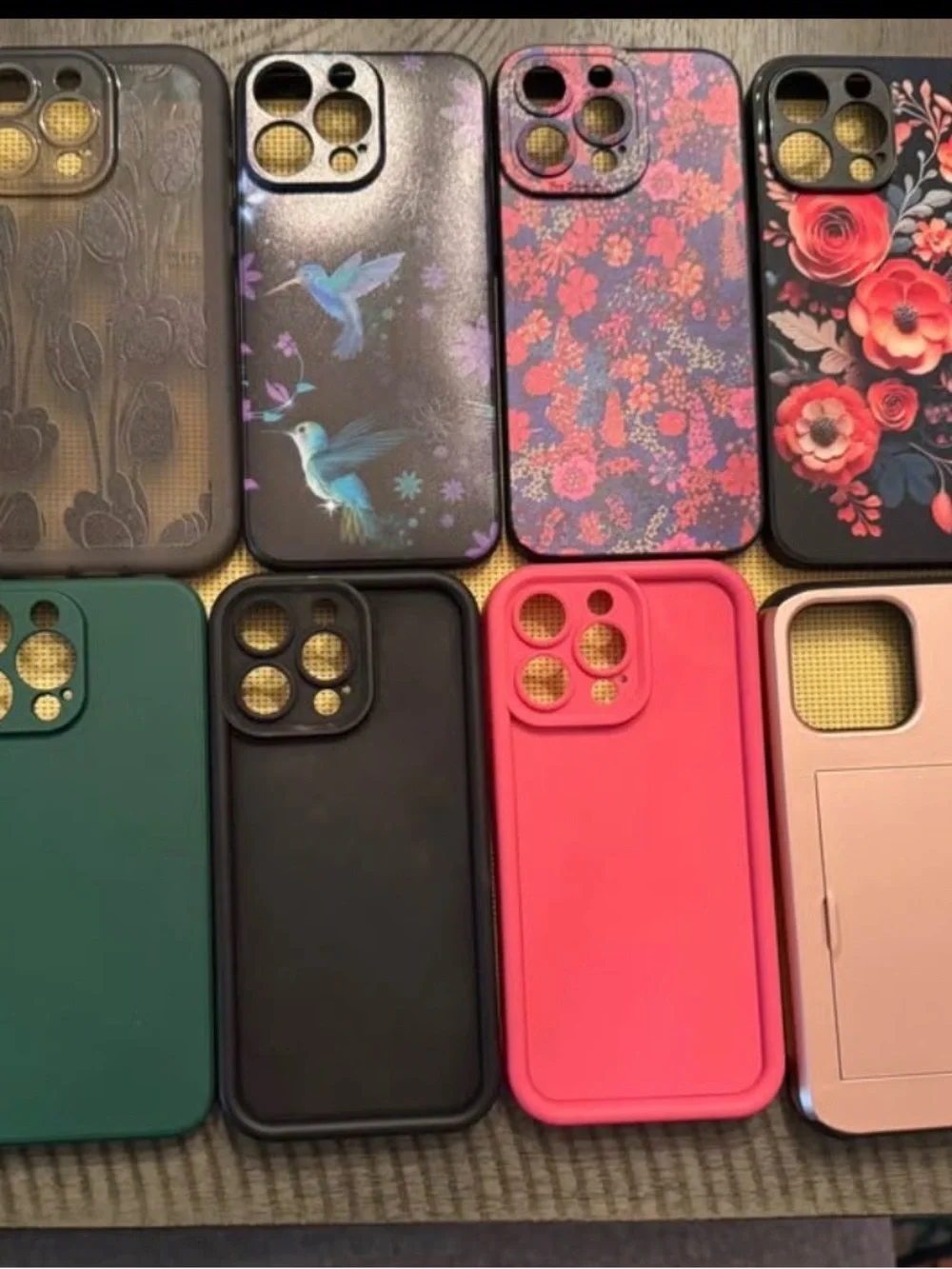 Apple Phone Cases Assorted Colors & Floral/Hummingbird Prints